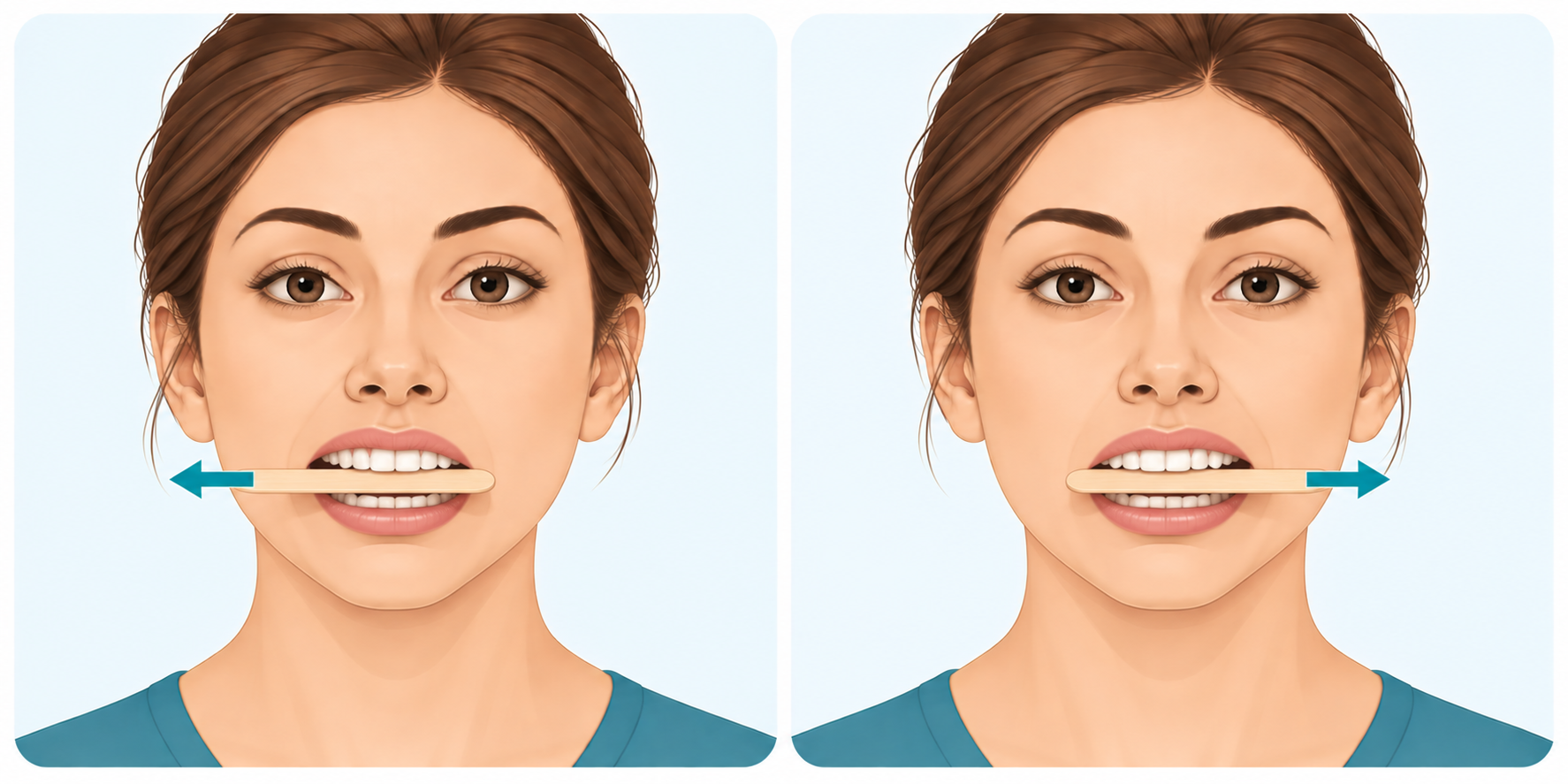 Side-to-side jaw glide exercise