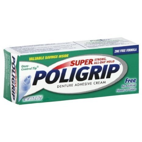Super Poligrip Free denture adhesive cream